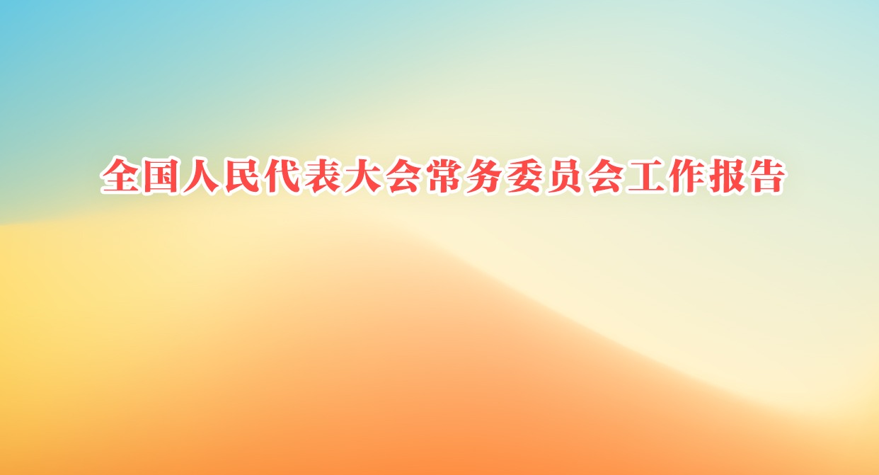 全国人民代表大会常务委员会工作报告